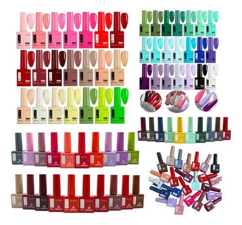 Esmalte 20 Gel Led Uv Sortidos Pedicure Acrigel