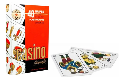 Naipes Cartas Españolas Casino X40 12 Mazos Plastificados