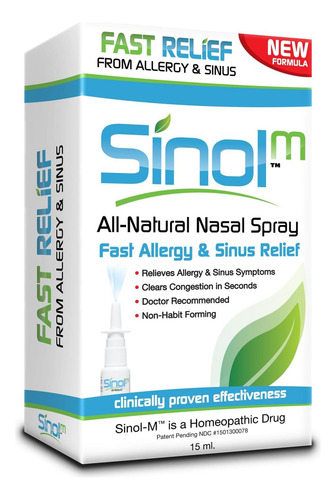Sinolm, Spray De Alivio Nasal Totalmente Natural Para Rápida
