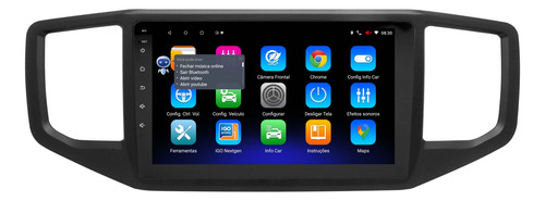 Multimidia Amarok 17/22 Android 14 9p 2gb Voz Carplay 2cam