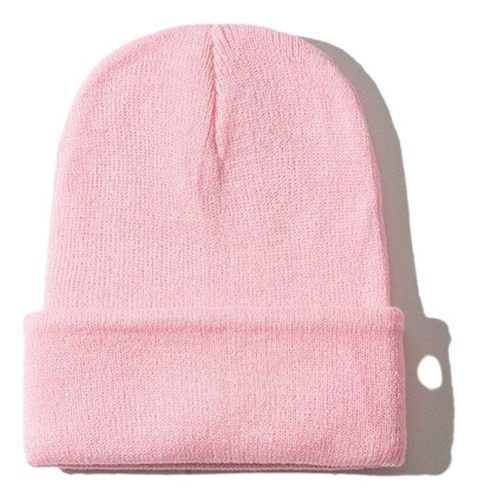 Imagen 4 de 4 de Gorro Beanie De Lana Adulto Con Doblez Azul Oscuro