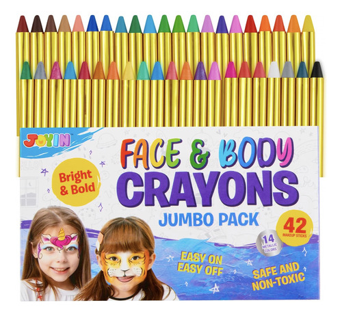 Pintura Facial Corporal Creyon Neón Set 42 Hora Loca Carita