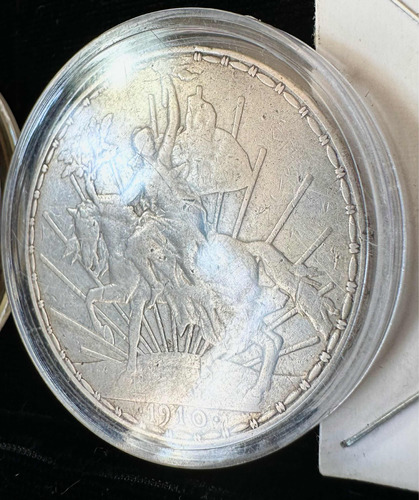 1 Antigua De Colección Plata Un Peso Caballito 1910 Libertad