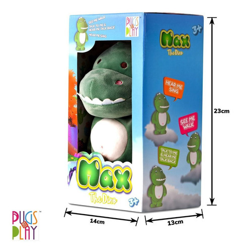 Pugs At Play Max Dino Con Movimiento Y Sonido