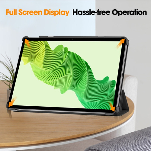 ª Funda Inteligente De Cuero Negro For Realme Pad 2