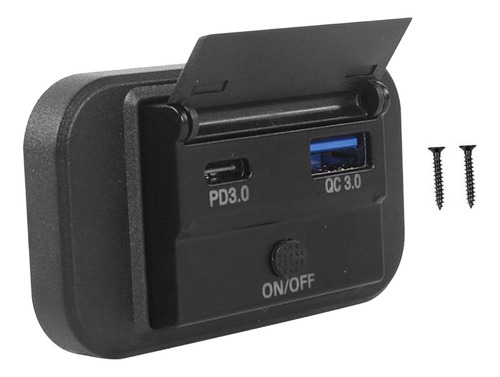 Painel De Interruptor Usb Genérico 12v 24v Rv Type C Com