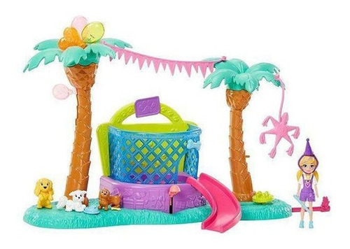 Polly Pocket Parque Tematico Com Cenario E Animais Gwd80 - M