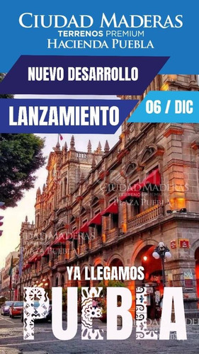 Lotes En Preventa Desarrollo Ciudad Maderas Hacienda Puebla, Terrenos Premium