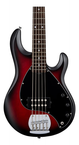 Baixo 5 Cordas Sterling By Music Man Ruby Red Satin