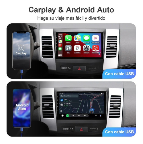 W Carplay Estéreo 2+32gb Para Mitsubishi/outlander 2007-2012