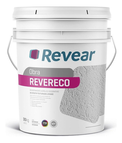 Revestimiento Plastico Revear Revereco Colores X 30 Kg Color Gris