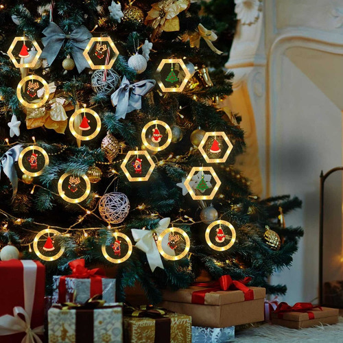 Extensión Cortina De Luces Navideñas Con Motivos