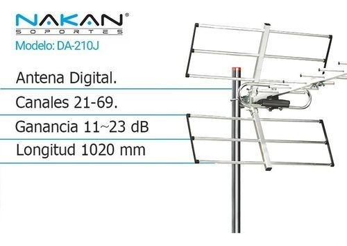 Imagen 2 de 3 de Antena Digital Externa Nakan Da-210j