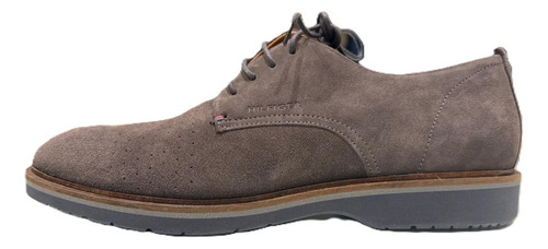 Zapatos Tommy Hilfiger Gamuza Talle 44 Hombre Elegante Sport Gris 44