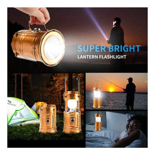 Linterna De Campamento Led De Censinda, Linterna Solar Y Y