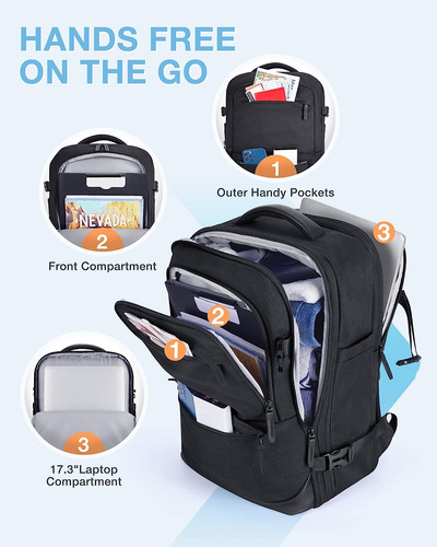 Bagsmart Mochila De Viagem Para Computador Portátil, 40l ...