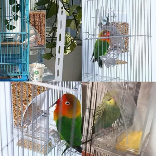 Automático Comedero Para Jaulas De Pájaros Acrílica