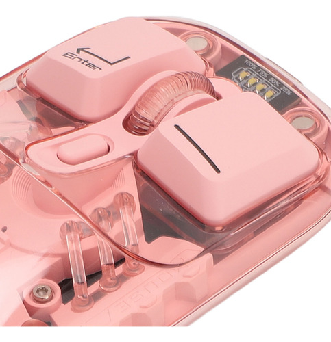 Ratón Inalámbrico Transparente De Modo Dual 2.4g Bt5.0 3000f