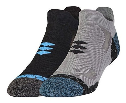 Powersox Mens Apexpro Double Tab No Show Socks, 3 Pairs