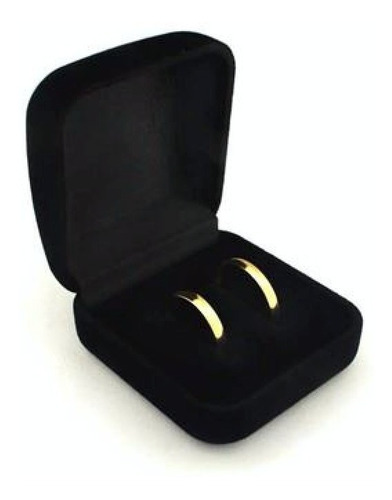 Par De Alianças Ouro 18k Banhada Casamento Tungstênio 4mm