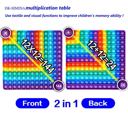 Tabla De Multiplicación 2 En 1 Tabla De Adición Digital P0pp