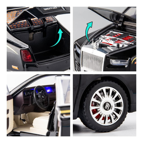 Rolls-royce Phantom Modelo En Aleación Carro De Juguete 1:24