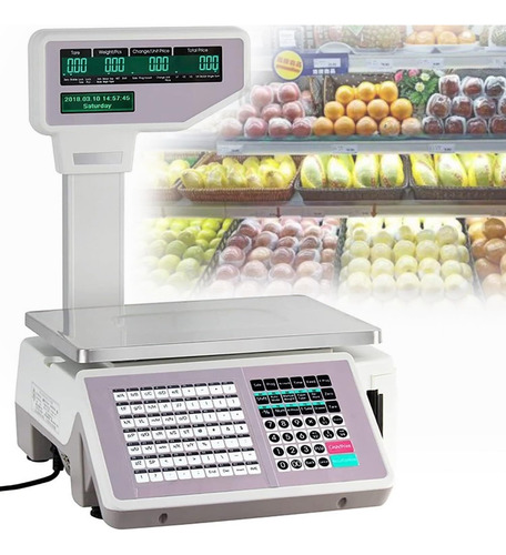 Báscula Digital De Impresión De Etiquetas De Precios,