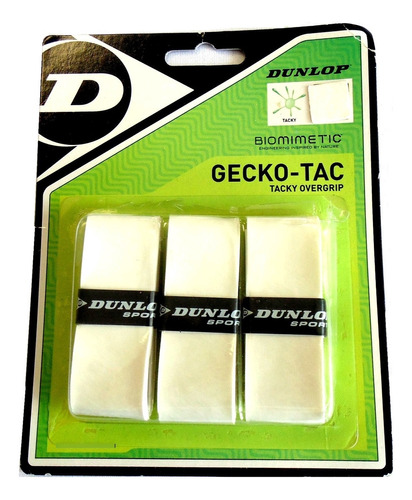 Dunlop Sports Gecko Tac Overgrip 3-packs (blanco)