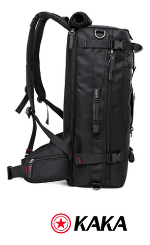 Mochila urbana Kaka 2070 color negro diseño lisa 40L