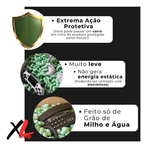 Flocos Proteçao Preenchimento Caixa Isopor Biopack 100 Litro