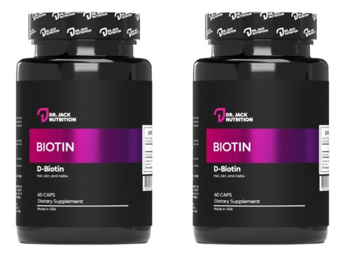 Pack X2 Biotina 10.000mcg - 60 Capsulas | Dr Jack Nutrition