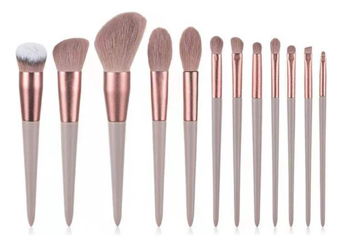 Set De Brochas De Maquillaje De Pelo Suave De 13 Piezas Para