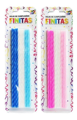 Combo Velas Finitas 17cm Blister X 24 (200 U) Nenas Y Nenes