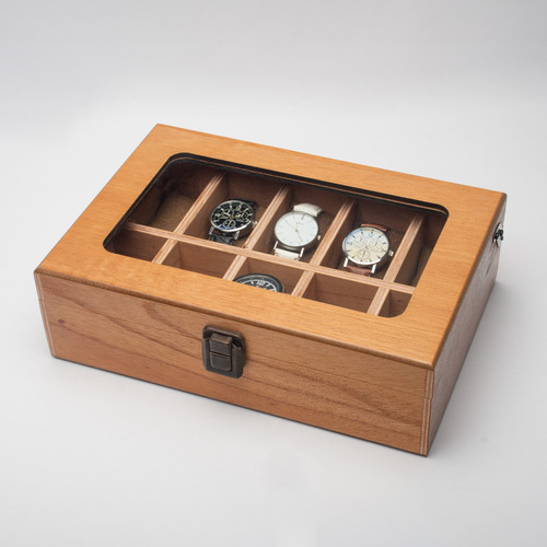 Imagen 4 de 6 de Caja Estuche Madera Para Guardar 10 Relojes