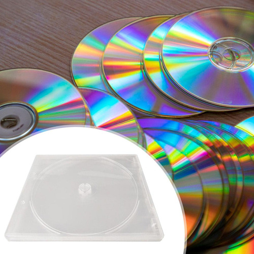B 10x Estuches Transparentes Para Cd Estuche De