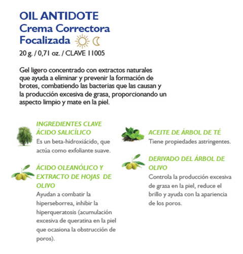 Crema Correctora Focalizadora Para Espinillas Grasa Día/noche