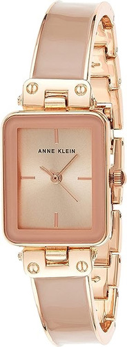 Reloj Mujer Anne Klein Cristal Mineral 22 Mm Ak/3926bhrg Color de la correa Rosa Color del bisel Rosa dorado Color del fondo Rosa dorado