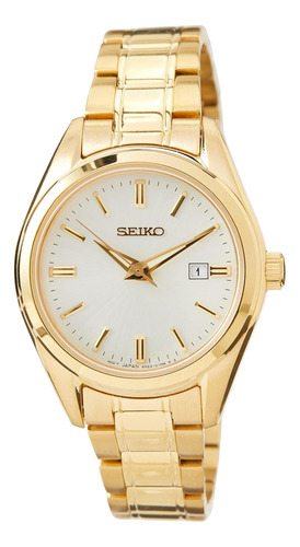 Reloj Seiko Neo Classic De Cuarzo Con Esfera Plateada Para M