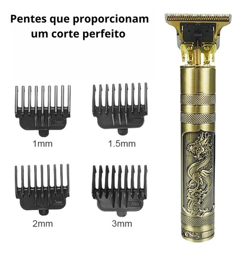 Máquina De Cortar Cabelo Fazer Barba Acabamento Profissional