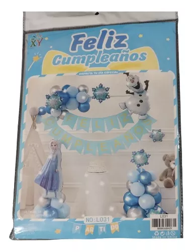  Globos Feliz Cumpleaños Decoracion Tematica Elsa De Frozen