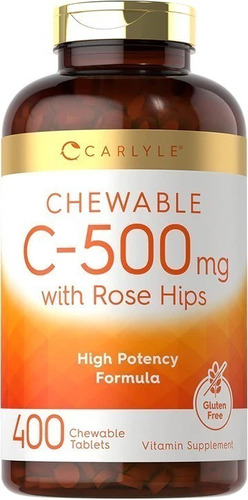 Carlyle | Vitamin C With Rose Hips | 500mg | 400 Masticables