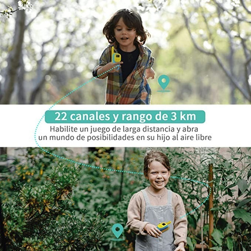 Radios Recargable Para Niños 400mah, Largo Alcance 22canales