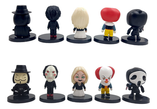 10 Figuras Terror Hallowen It Freddy Myers Chucky Scream 666