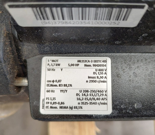 Bomba Centrifuga De 7.5 Hp Modelo Dx-8850 Marca Grundfos