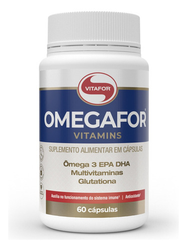 Omegafor Vitamins 60 Cápsulas Vitafor Sem Sabor
