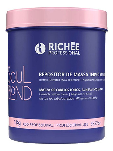 Richée Soul Blond Repositor De Massa Termo Ativado 1kg