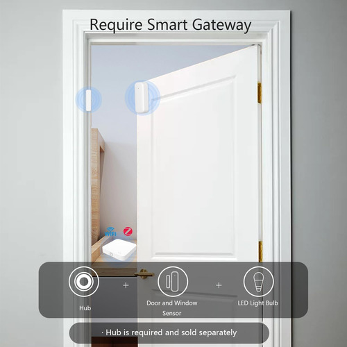 Tuya Zigbee Sensor De Puerta Y Ventana, Paquete De 4, Mini S