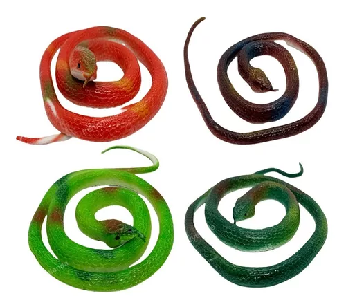 Juguete Animales Mini Vibora Serpiente Goma Set X12 Reptiles