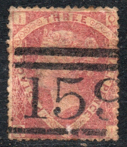 Reino Unido Sello Usado De 1½ P. Reina Victoria Año 1870 