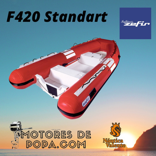 Imagem 1 de 9 de Bote Apoio 4.20 M Em Pvc Zefir Sr Flexboat